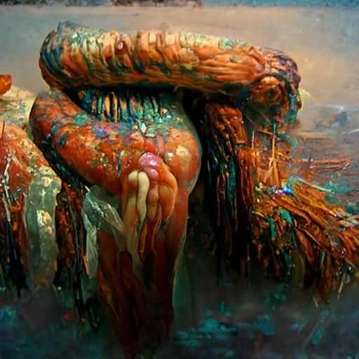 Eldritch DNA in Detailed Surrealist Painting