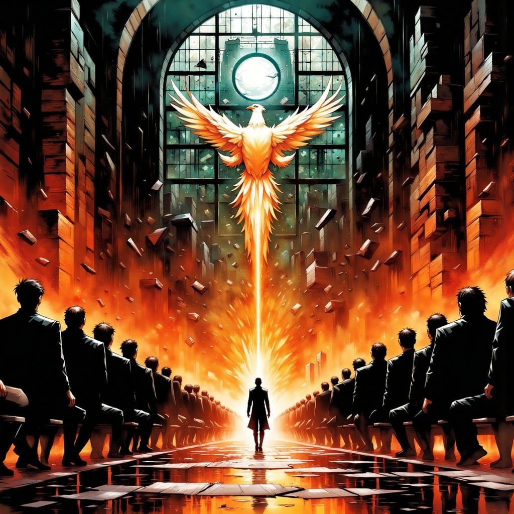 Mysterious Rapture in a Ruined Church Sanctuary