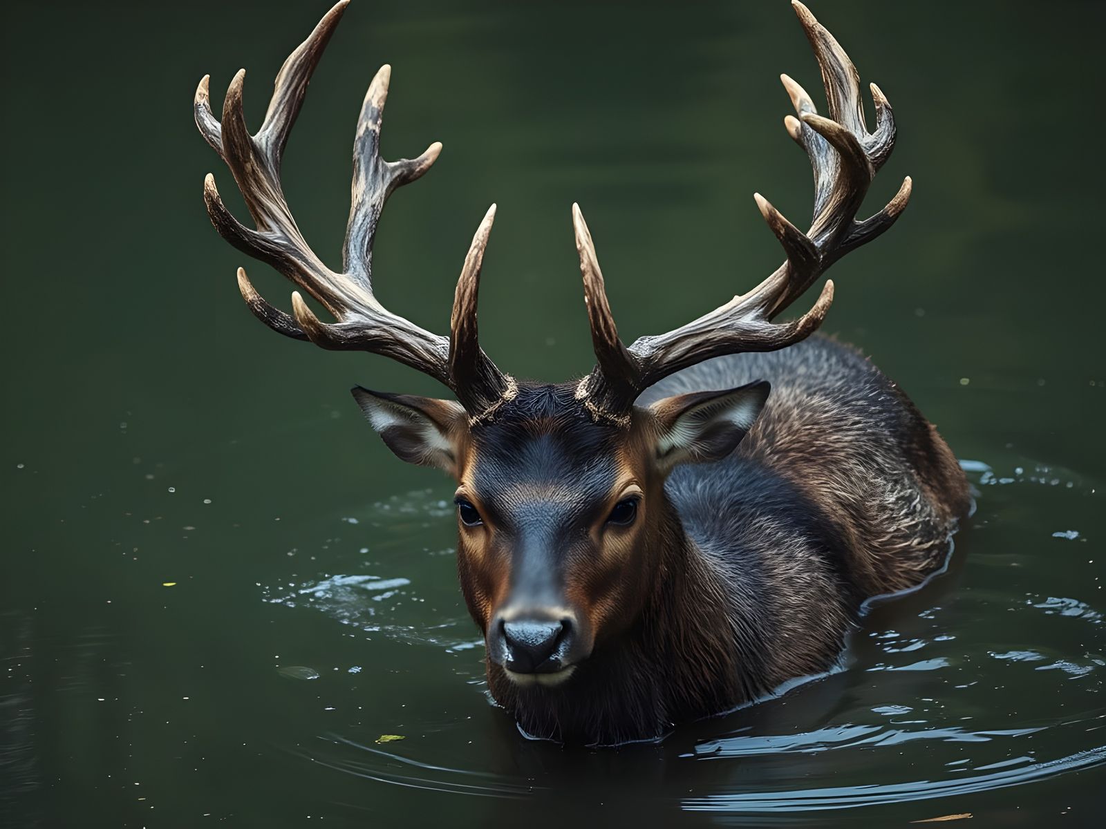 Wading through stag-nant water