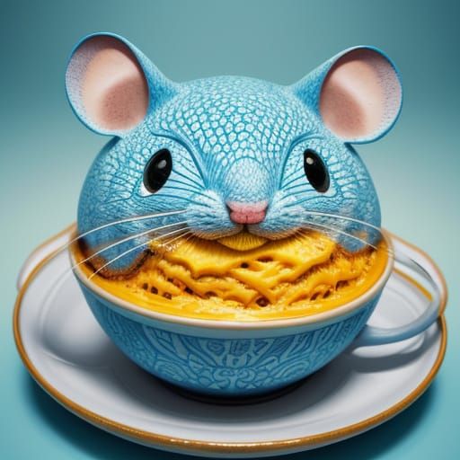 Surreal Cheese Mouse: A Macro Photography Dream