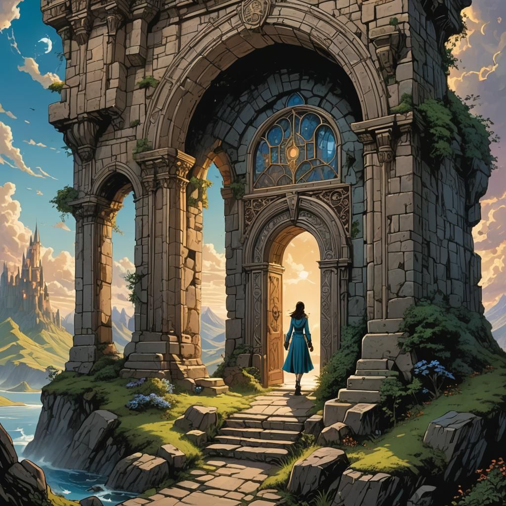 Fantasy Portal to a Magical Realm as Pop Art