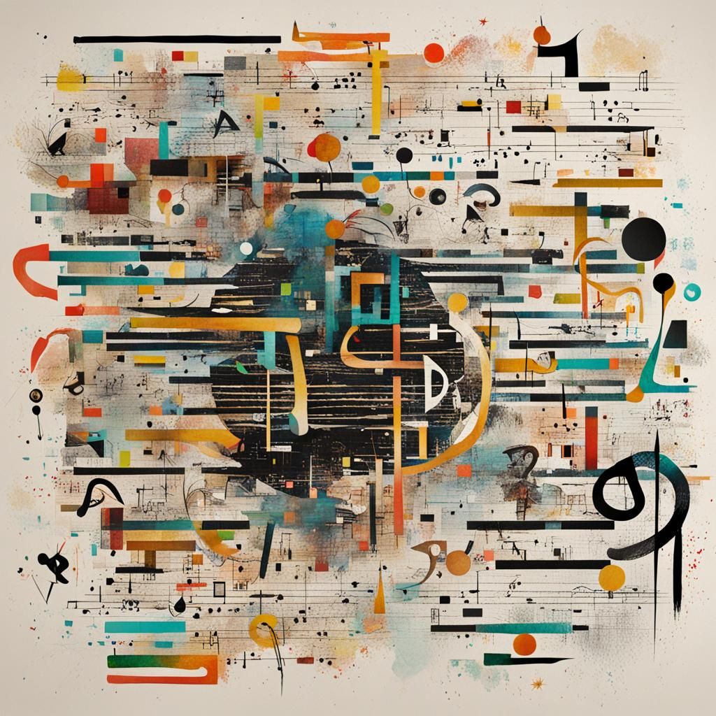 Whimsical Asemic Symbolic Coding Typography