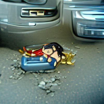 Wonder Woman's Unfortunate Car Crash