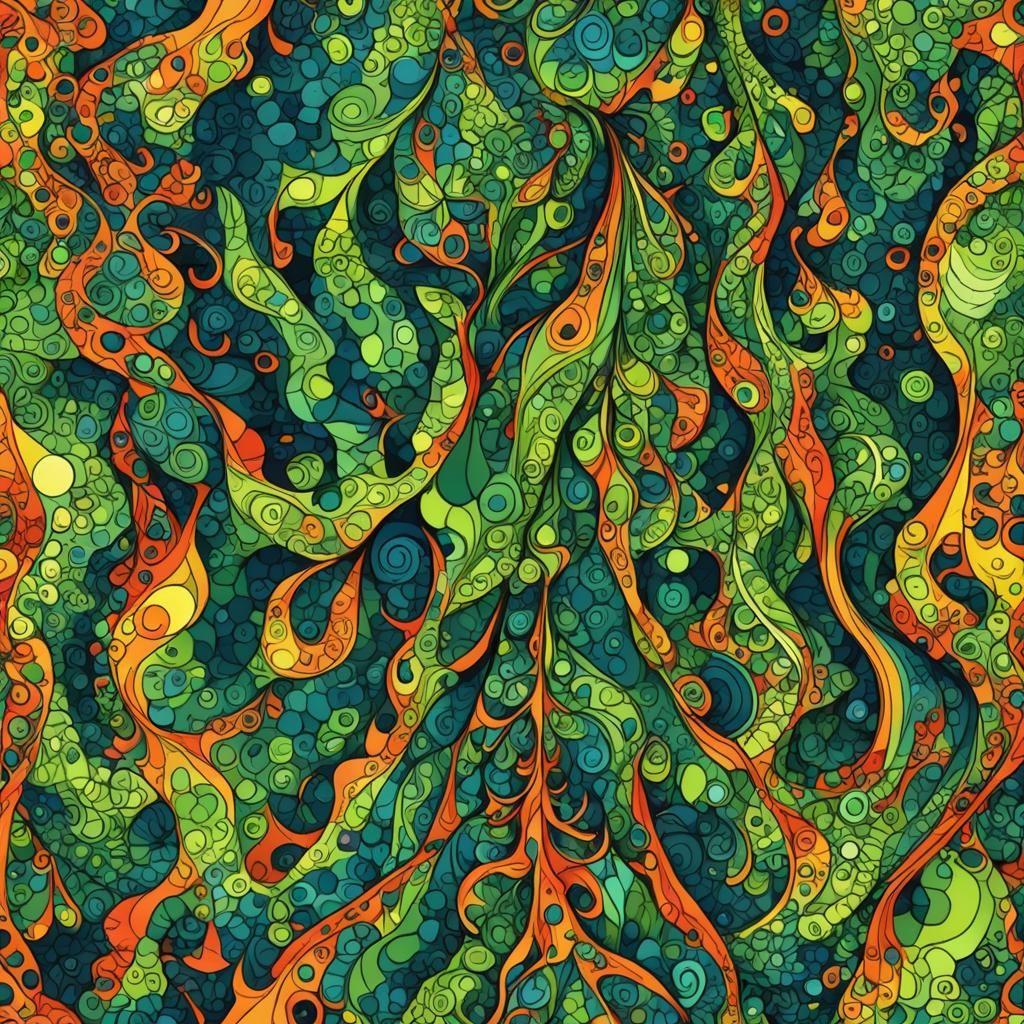 Psychedelic Marijuana Lava Lamp with Fractal Design