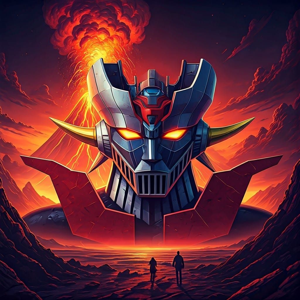 Great Mazinger: Retro Anime Robot Portrait