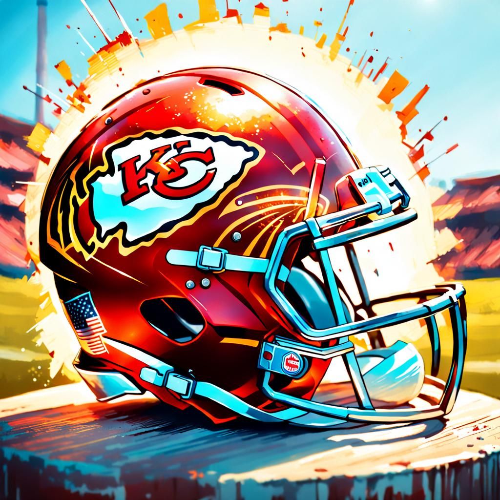 Kansas City Chiefs Helmet in Pin-Up Style