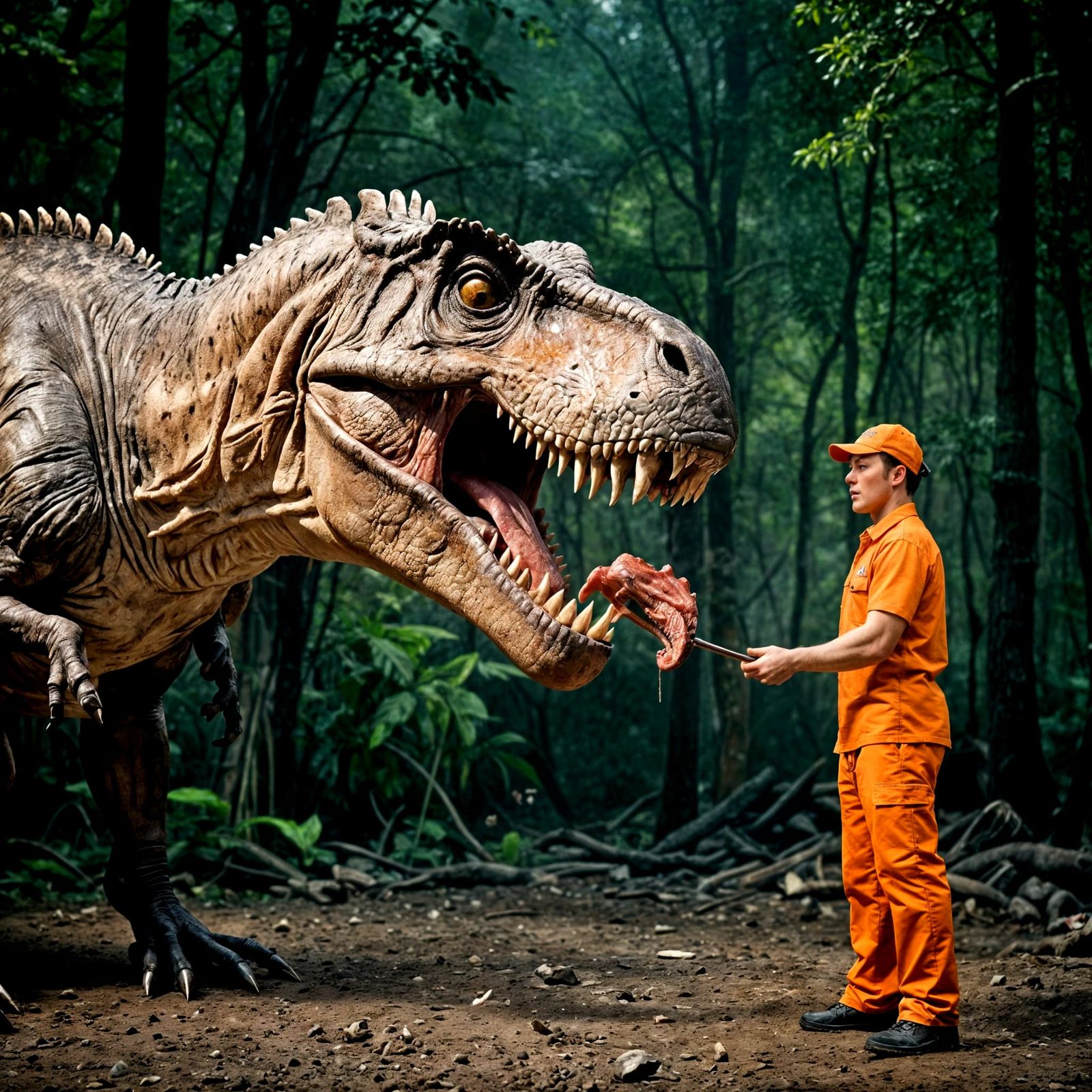 Jurassic zoo worker