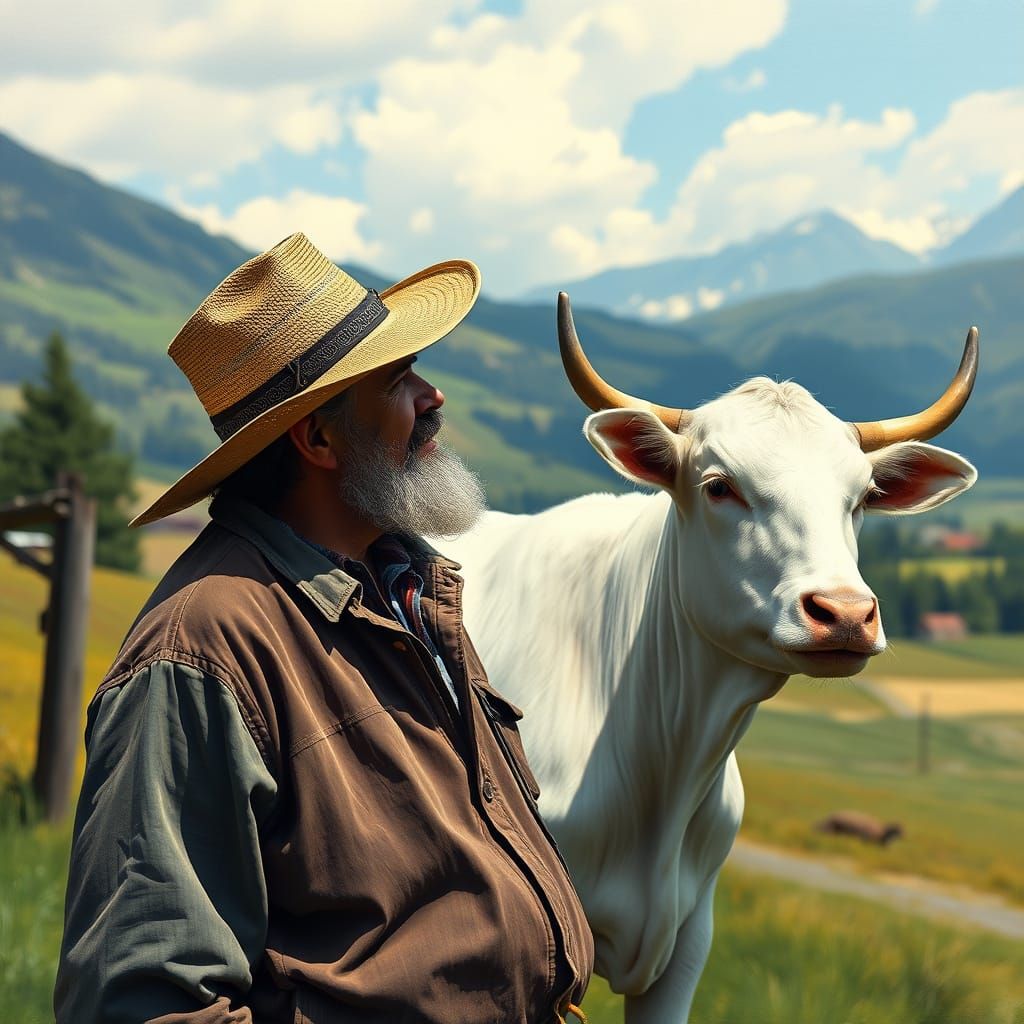 Rustic Romance in a Sunlit Meadow