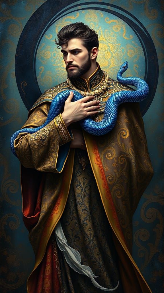 Sapphire Snake Temptation WLOP cool colors complementary col...