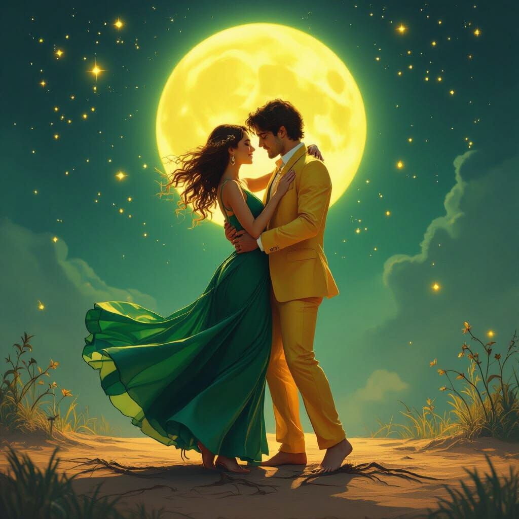 Magical Dance of Two Souls in Dreamy Style