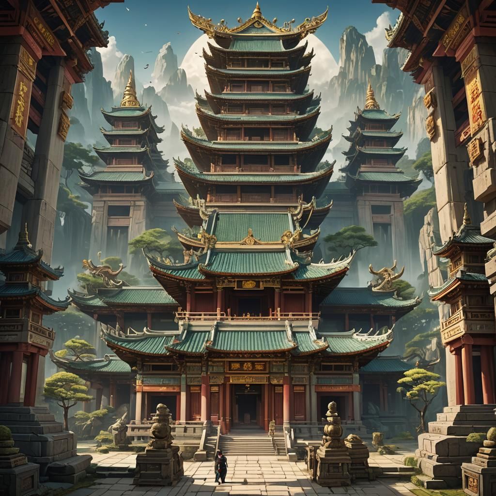 Asian Fantasy Temple Nave: Fate, Glory, Magic