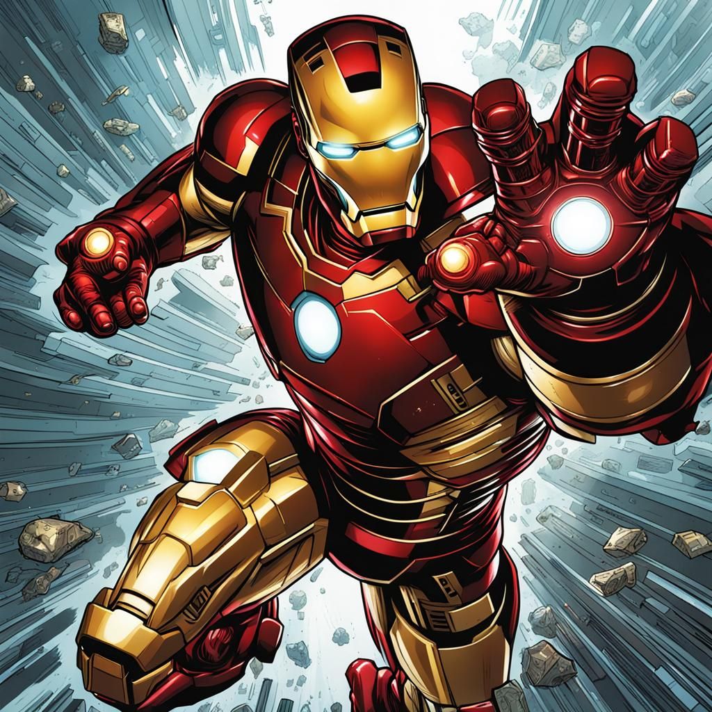 Iron Man Comic Book Art by Mark Brooks