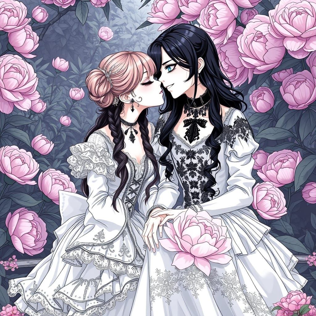 Romantic Gothic Goddesses in Black and White