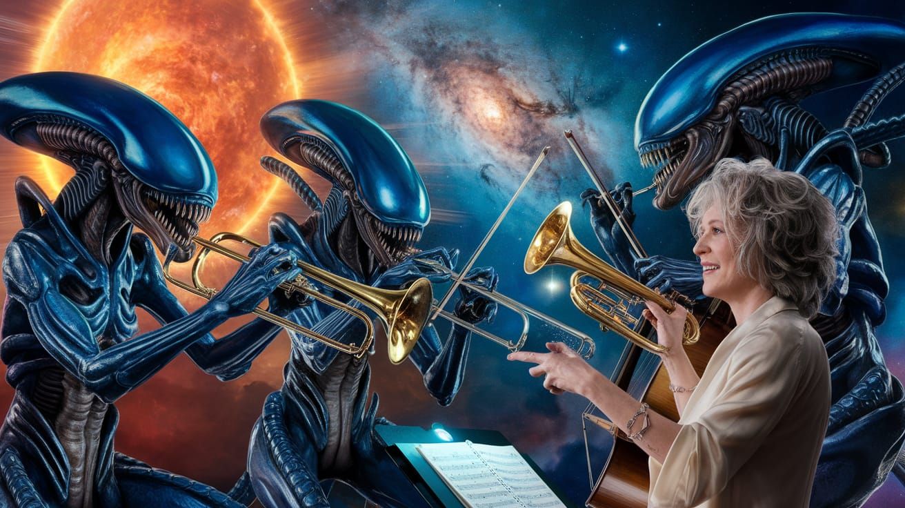 Sigourney Weaver Directs Cosmic Xenomorph Brass and String E...