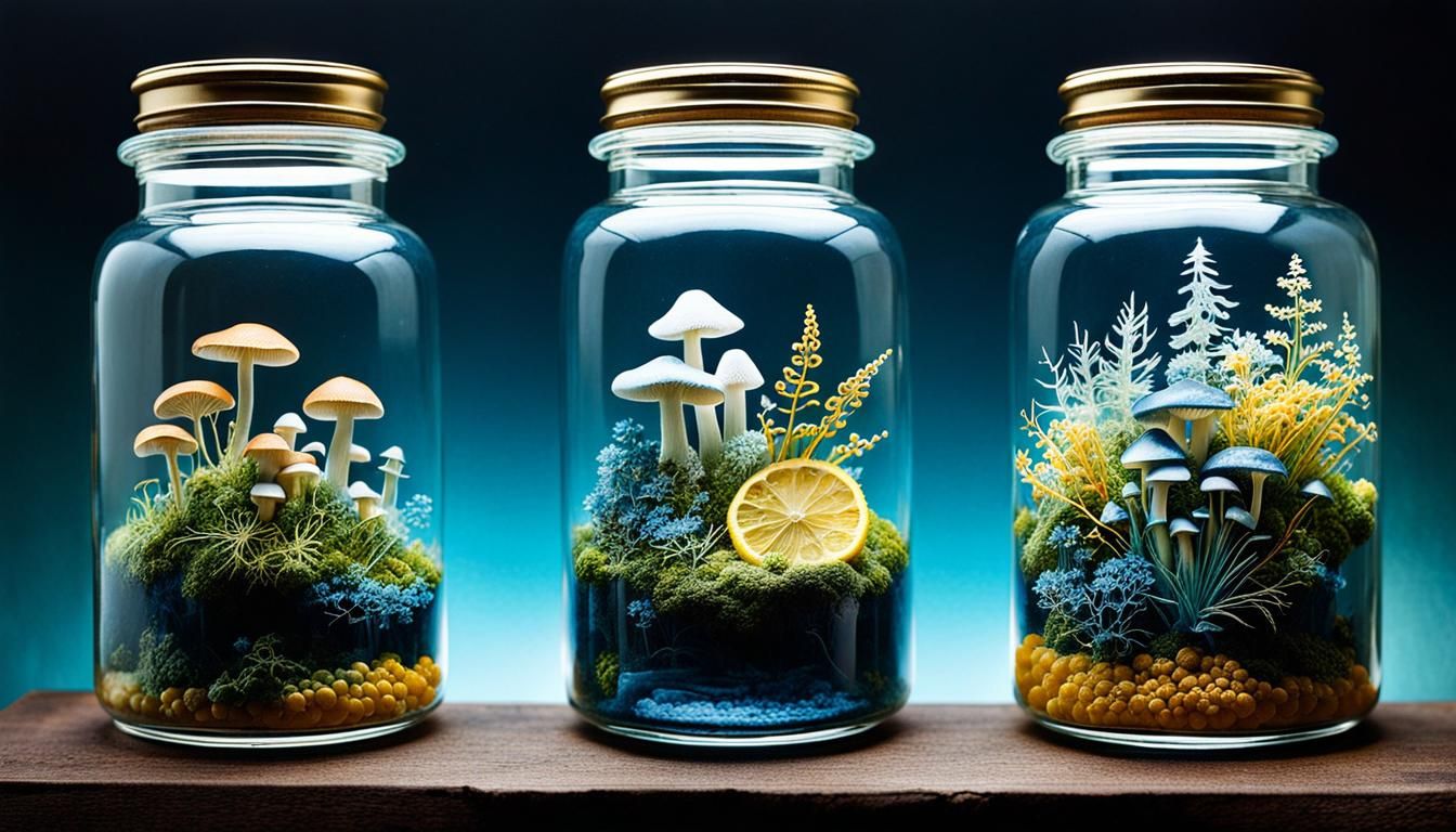 Ethereal Miniature Landscapes in Jars