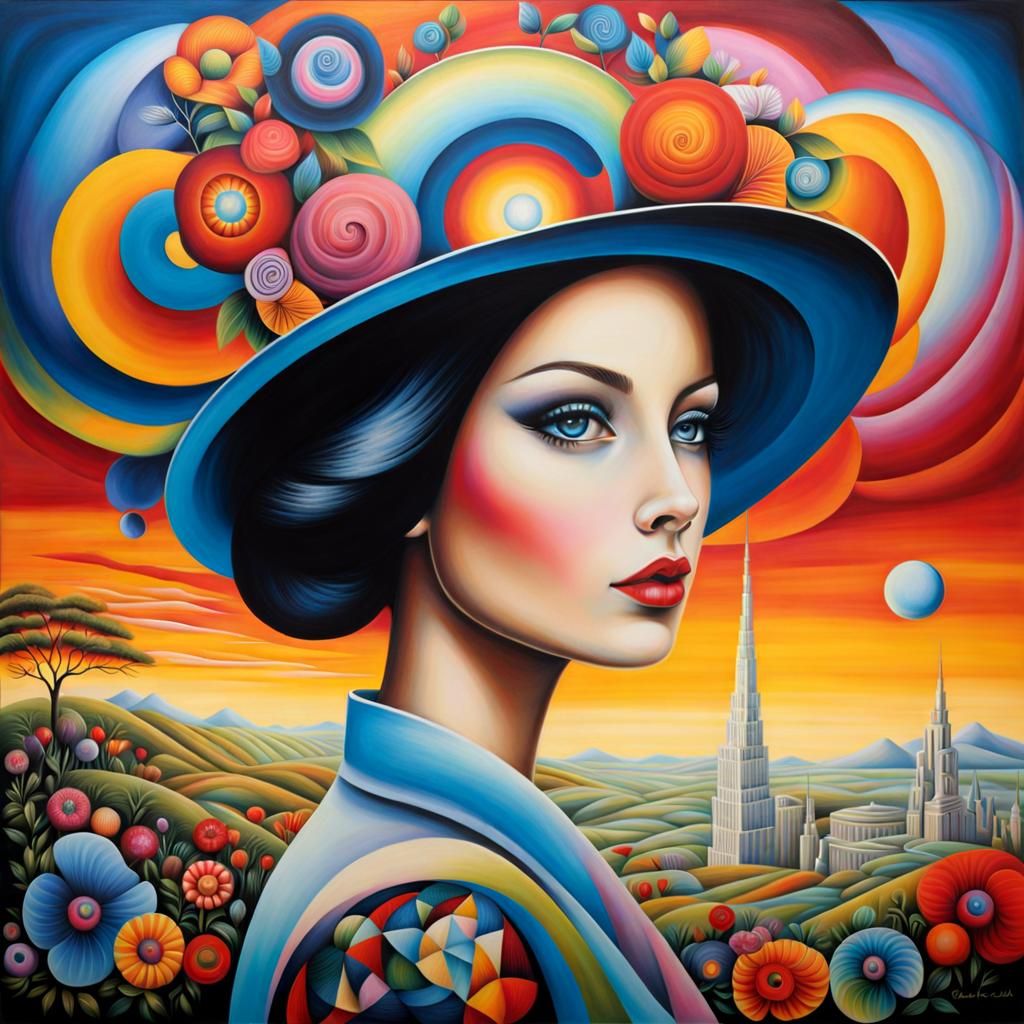 Dreamscape Portrait of a Beautiful Girl