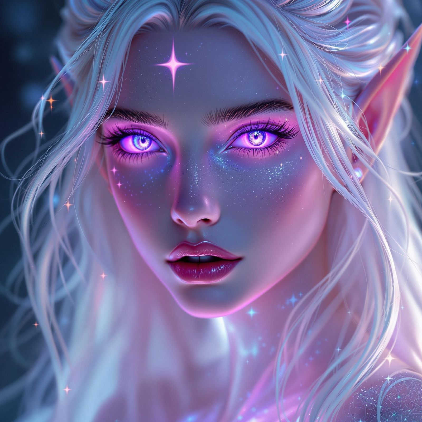 Ethereal Astral Elf with Iridescent Glow