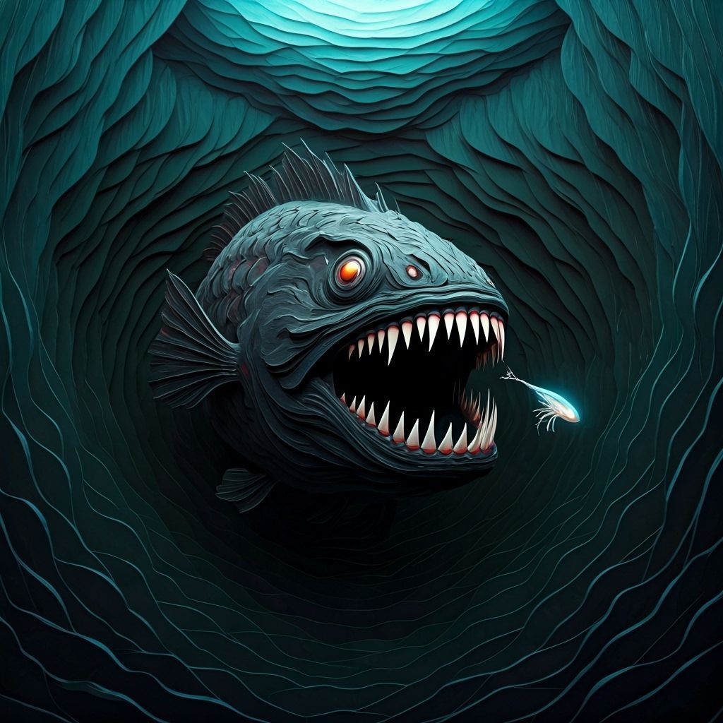 Paper Devilfish with Bioluminescent Lure