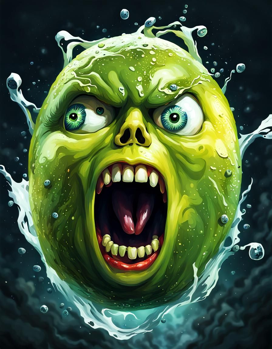 Scary Lime Screaming: Sinister Horror Art