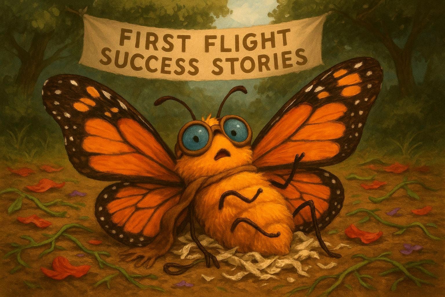 Butterfly's First Flight: A Triumphant Confusion