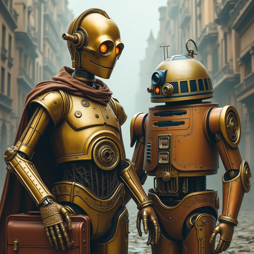 Star Wars Characters in Whimsical Steampunk Universe