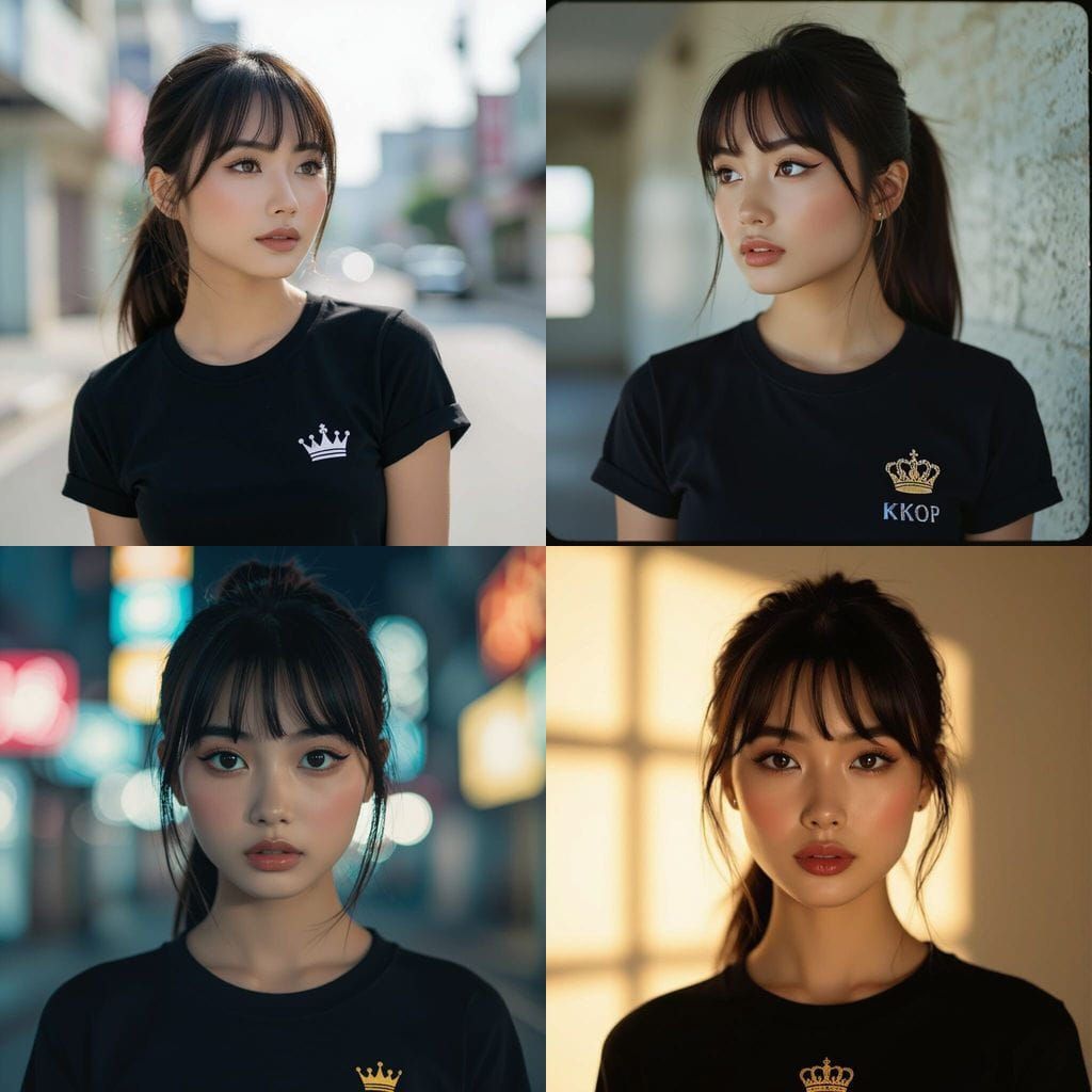 Filipina-Chinese Girl with Cat Eyes Portrait