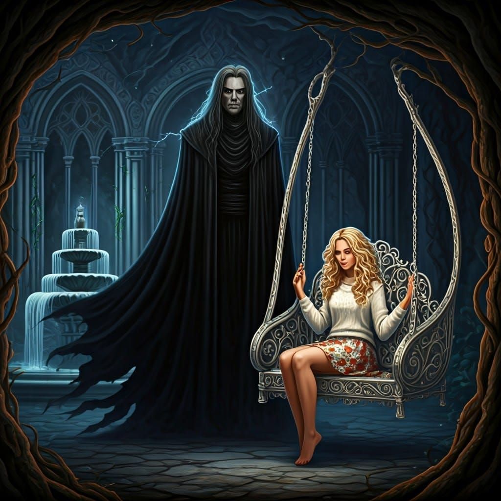 Mysterious Beauty in the Underground Realm's Night Garden