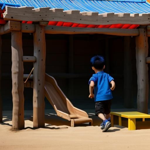 Boy Seeks Solace in Fox Temple