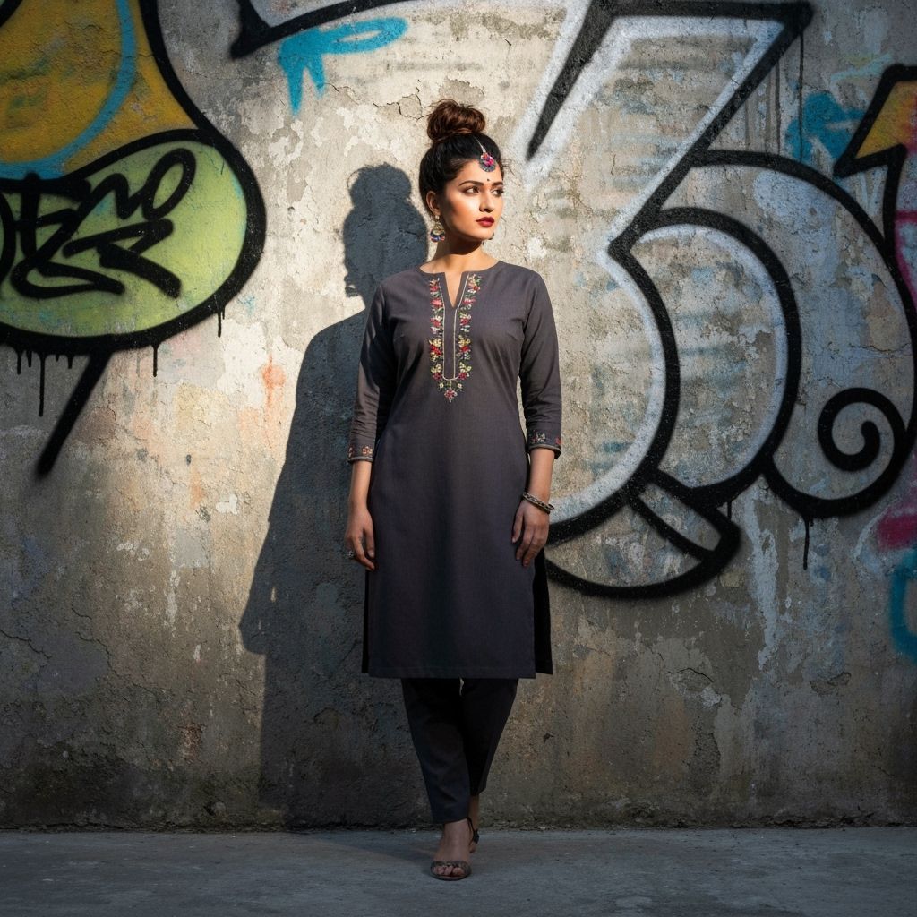 Punjabi Woman Merges Tradition and Urban Street Style