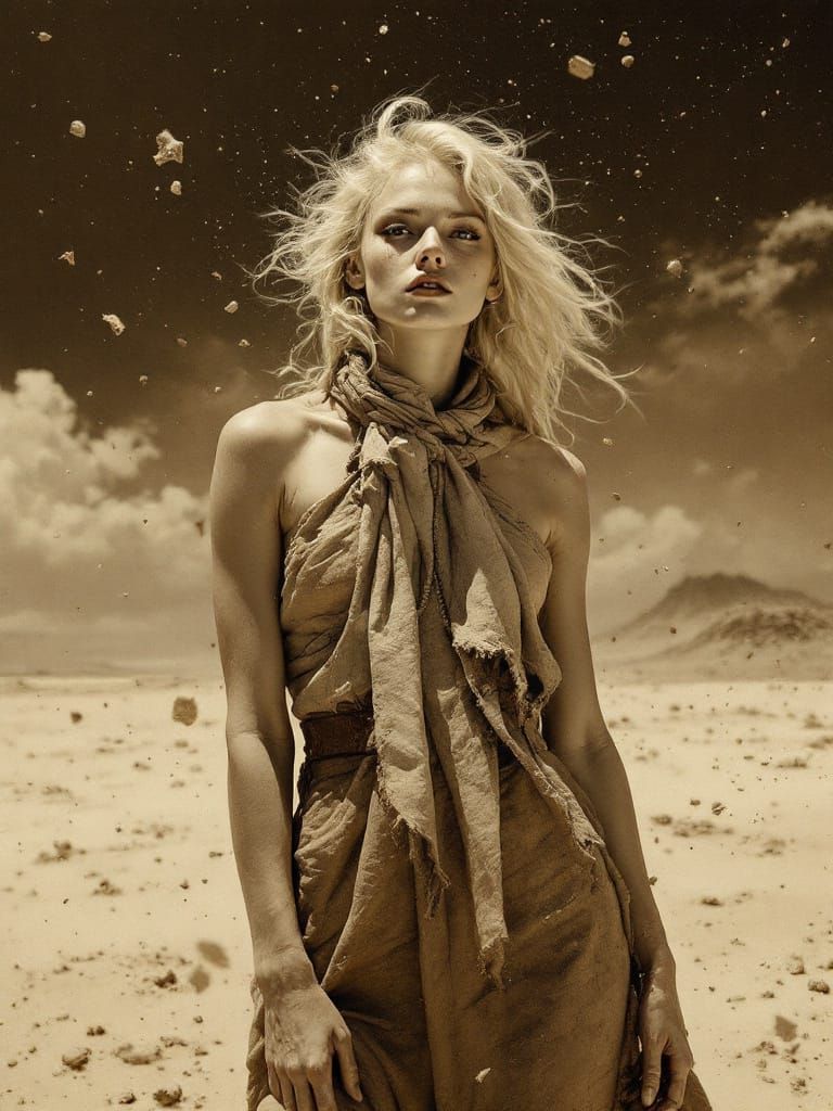 Western Wanderer in Sepia Tones: Frontier Mythological Portr...