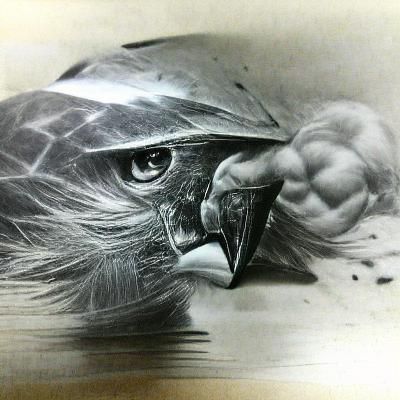Hyperdetailed Charcoal Drawing of a Fighter