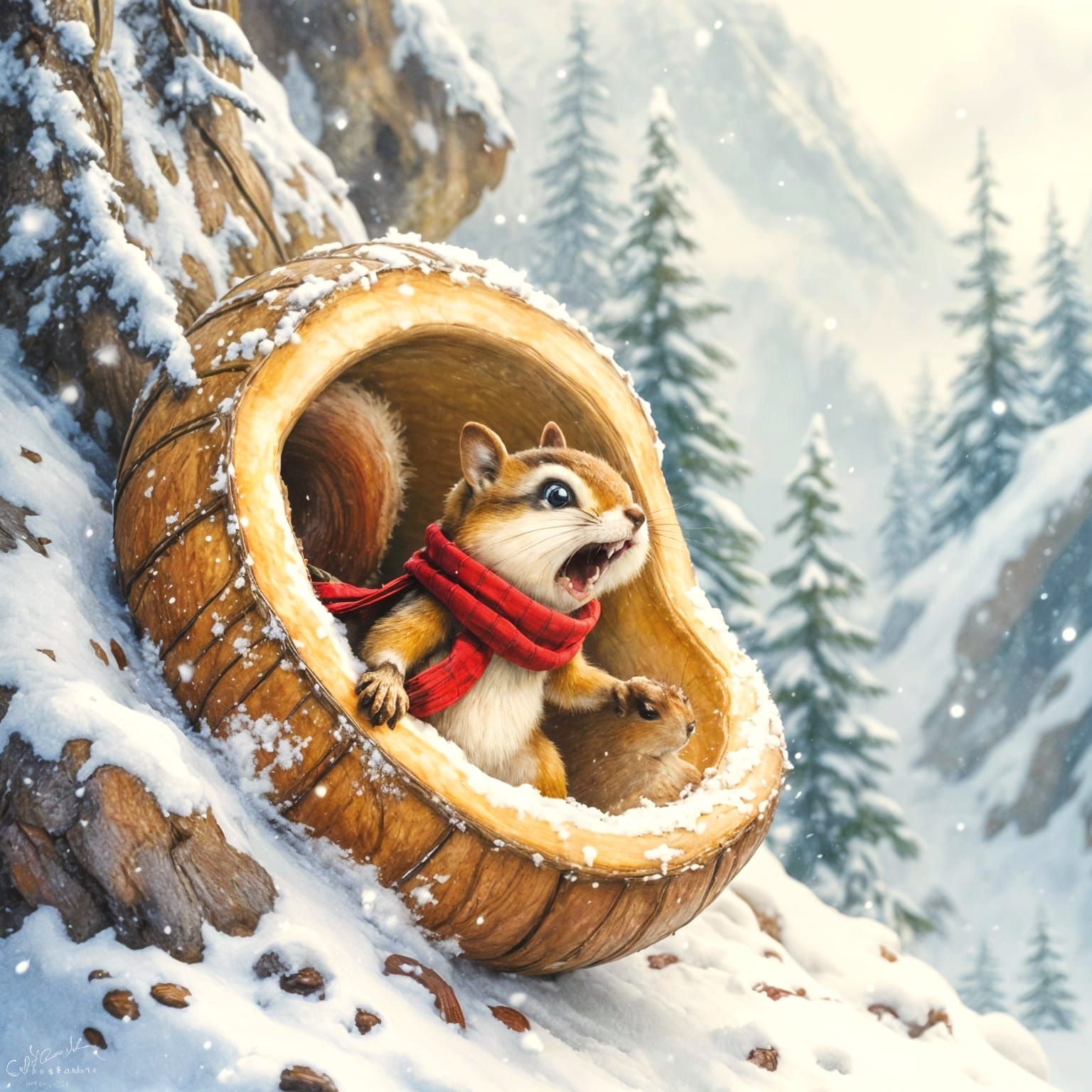 Chipmunk's Wild Ride: Beatrix Potter Style Adventure