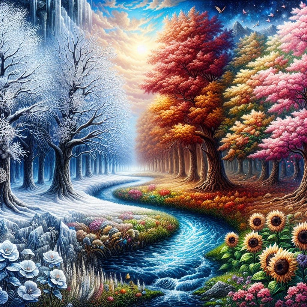 Four Seasons Unite in Ethereal Harmony