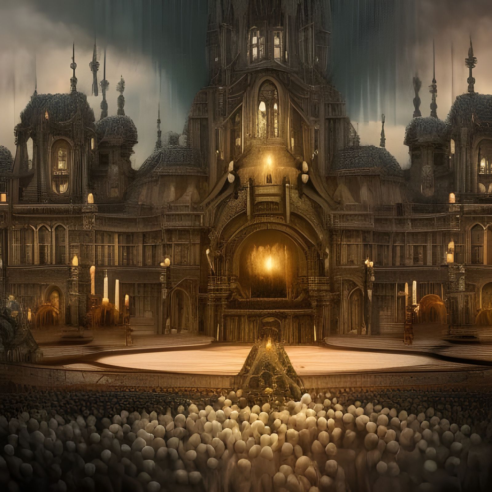 Epic Funeral Scene: Detailed Digital Matte Painting