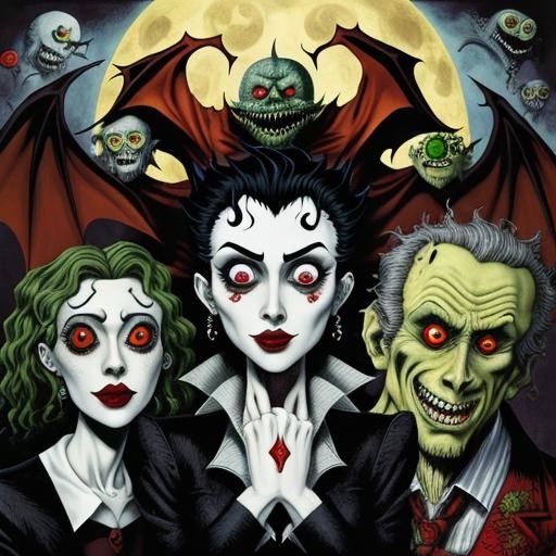 Vampires and Monsters in Dark Fantasy Wonderland