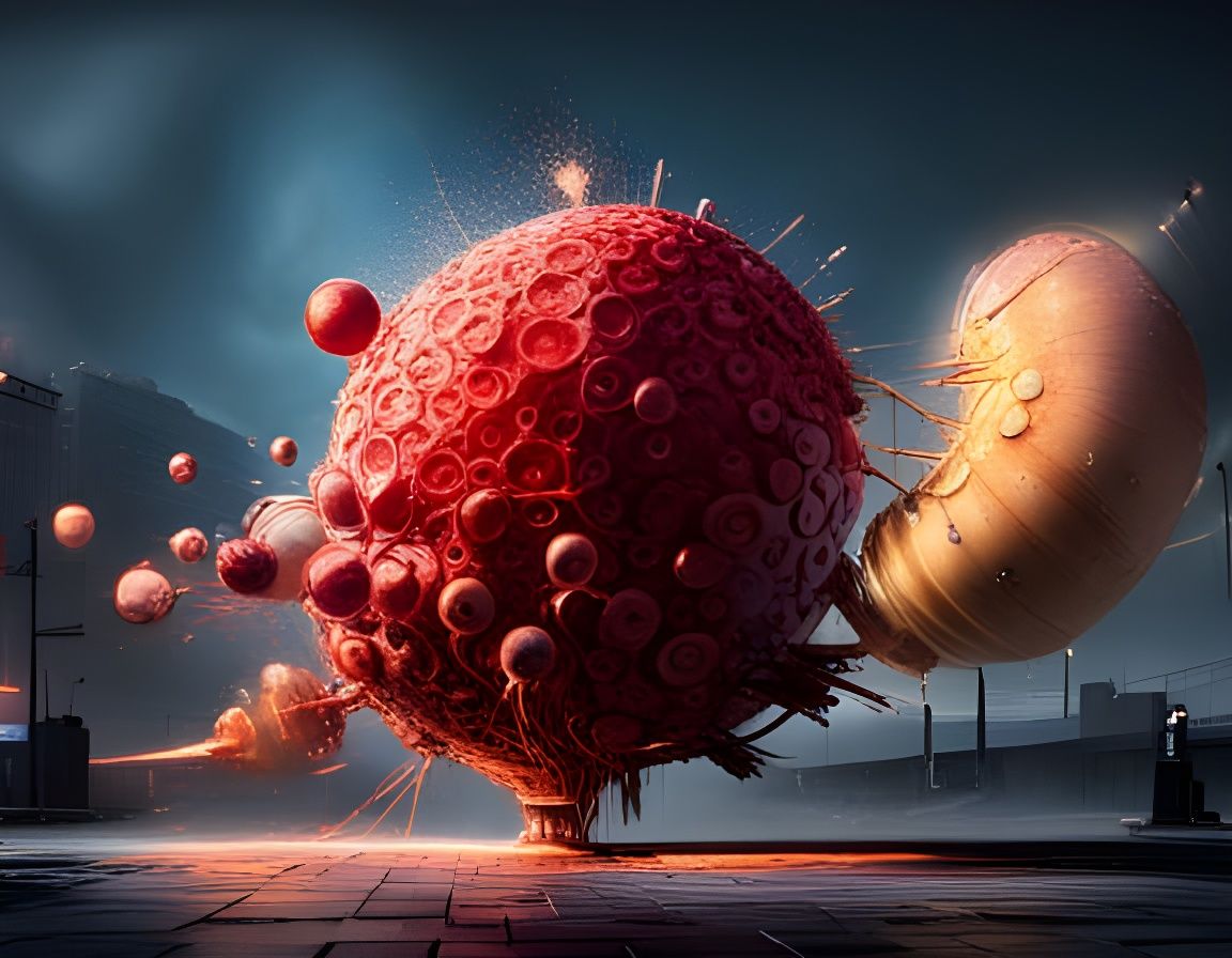 Atomic Collision in Hyperrealist Style