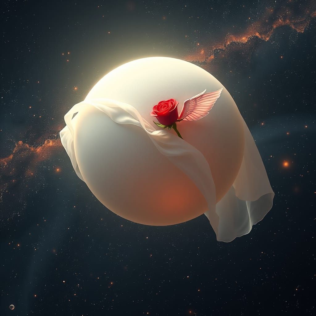 Melancholic Sphere Drifting Through Cosmos