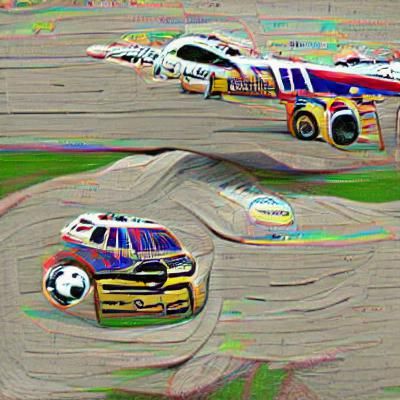 Nascar Race Car Speeding on Track