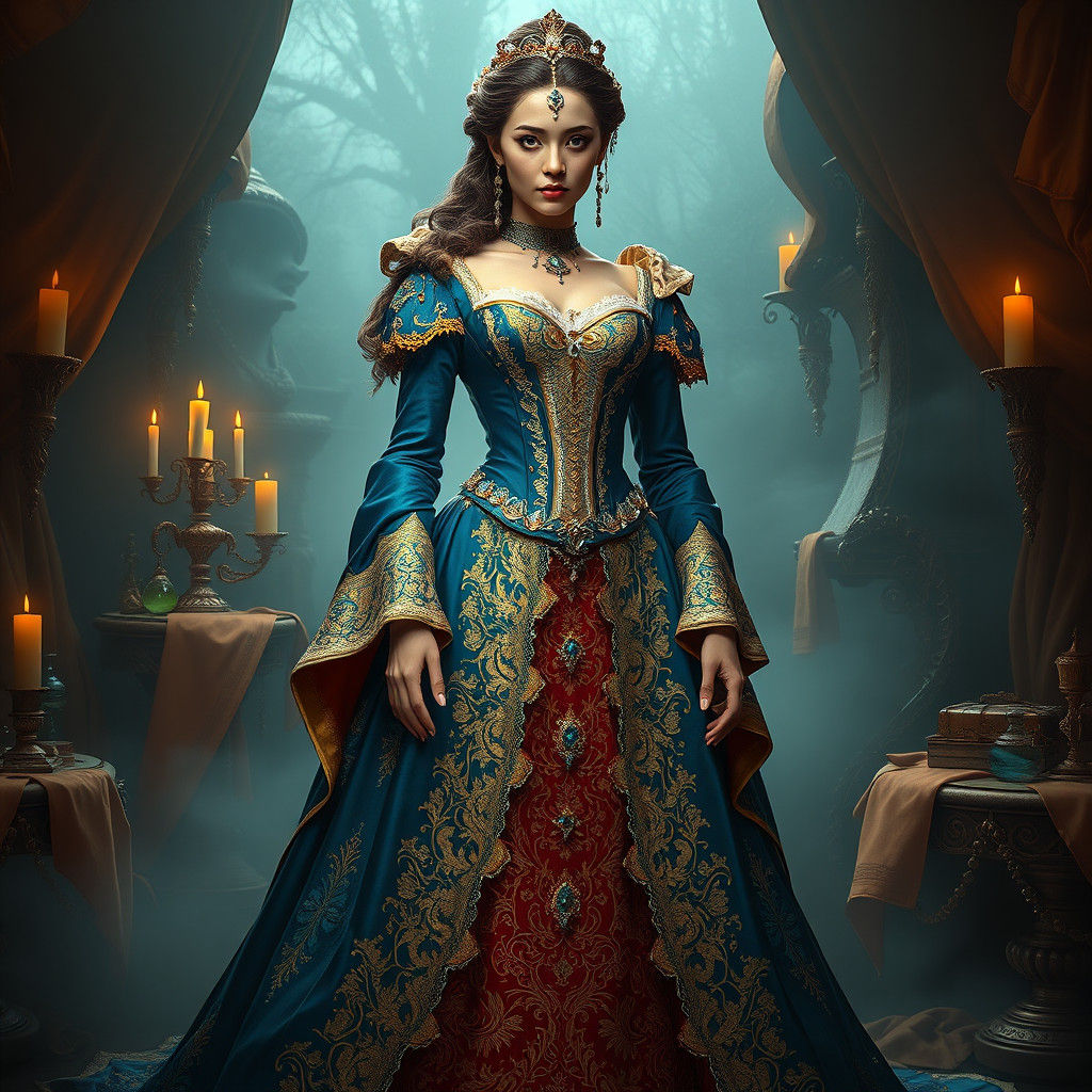Regal Woman in Dreamlike Fantasy Art
