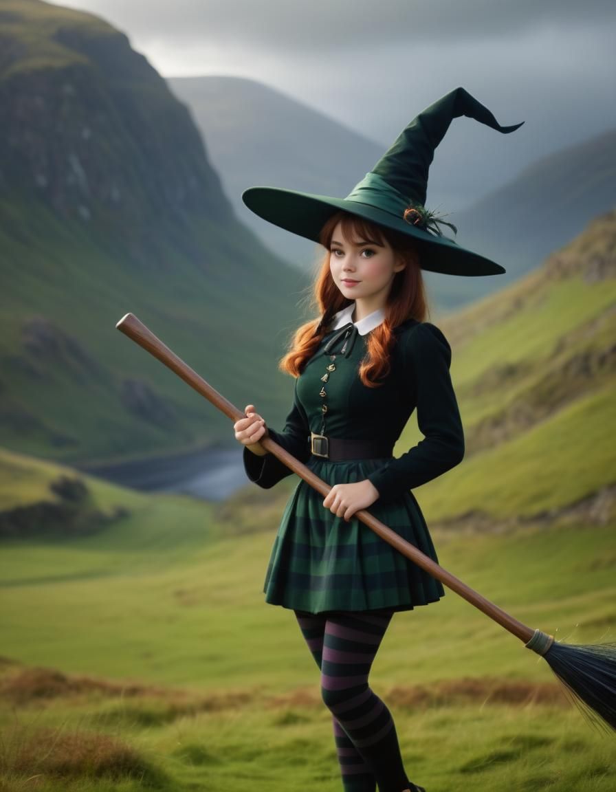 Redhaired Witch in Scotland, Disney Pixar Style