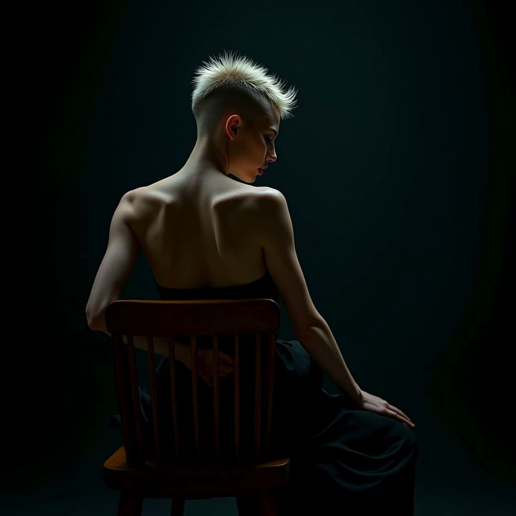 Ethereal Woman in Calm Studio Lighting