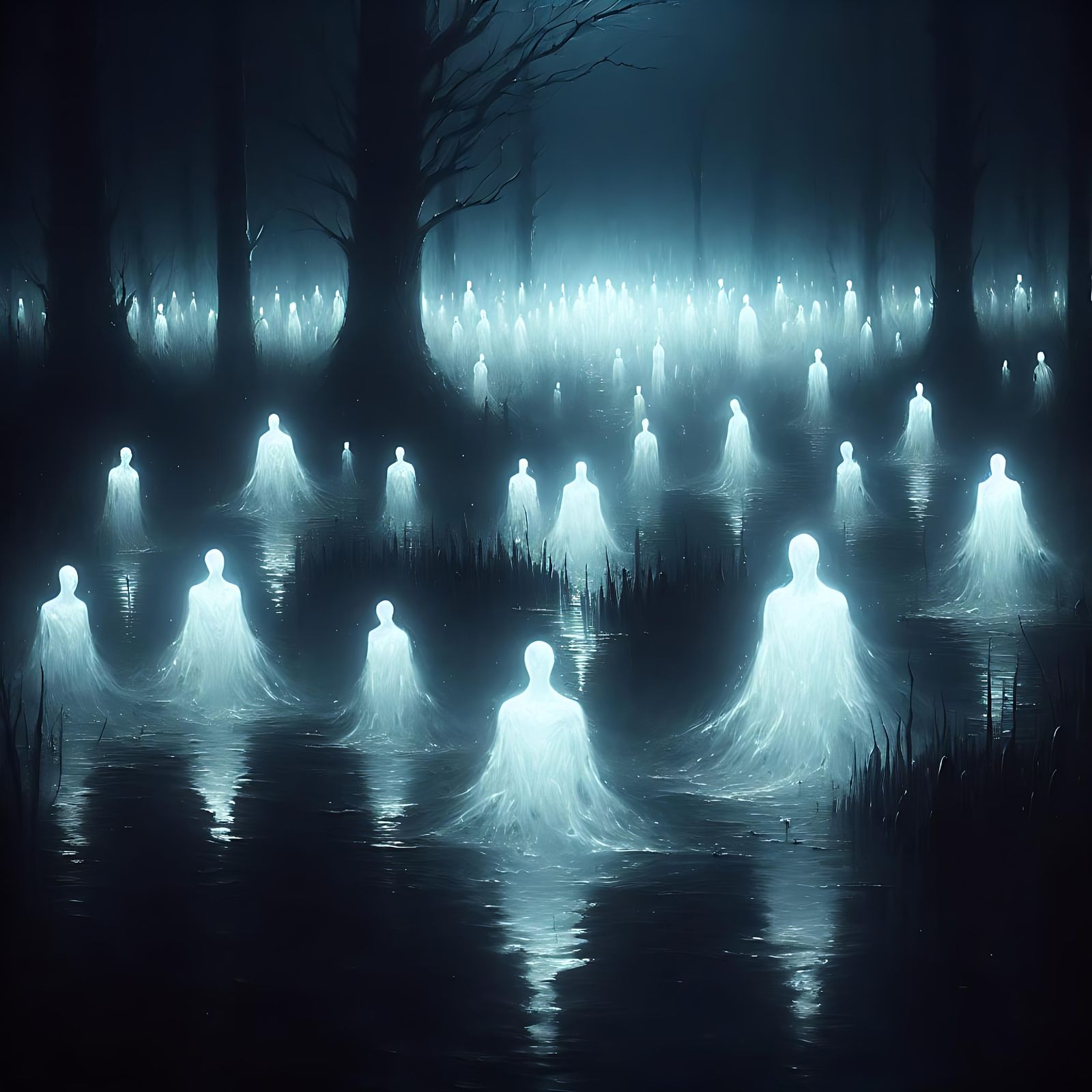Ethereal Souls Rise from Dark Marsh