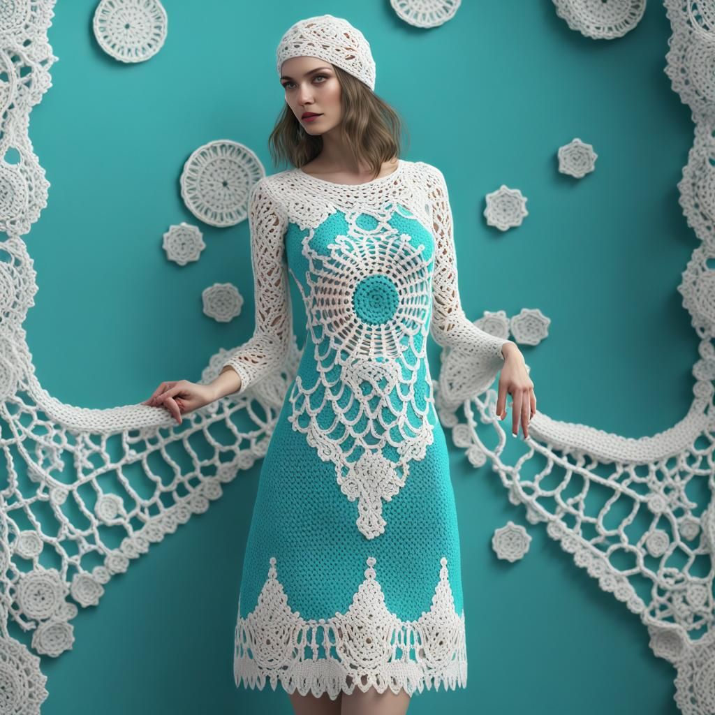 Crochet Dress with Granny Square Patterns
