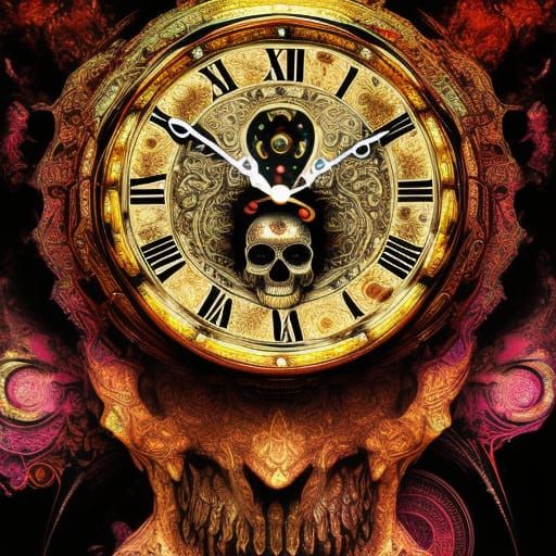 Skull Clock