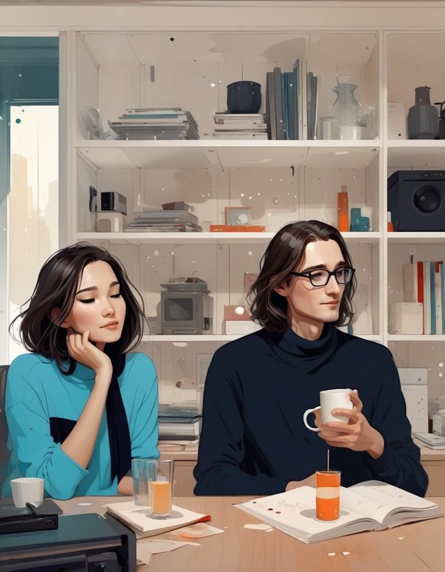 Yearning Digital Art Illustration in Cel-Shaded Style