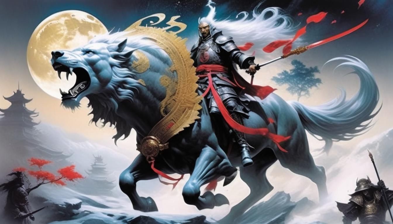 Mystical Japanese Warlock in Cosmic Cave