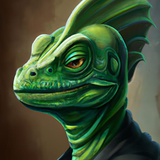 Lizardfolk Portrait in Hyperdetailed Fantasy Style