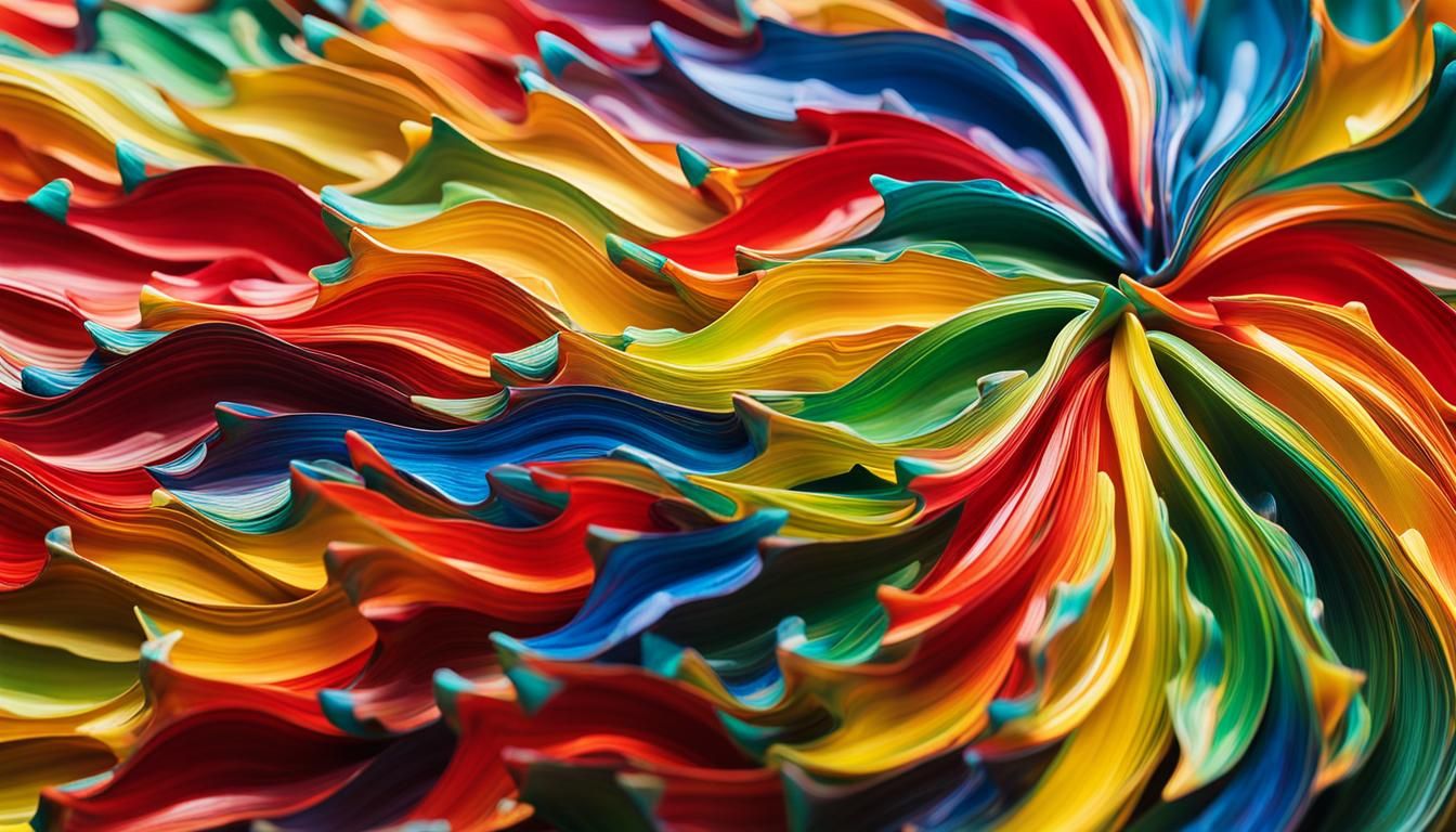 Abstract Stars in Swirling Oil Paint Style