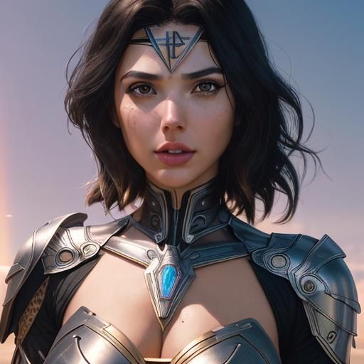 Gal Gadot as Cybernetic Alita Battle Angel Villain