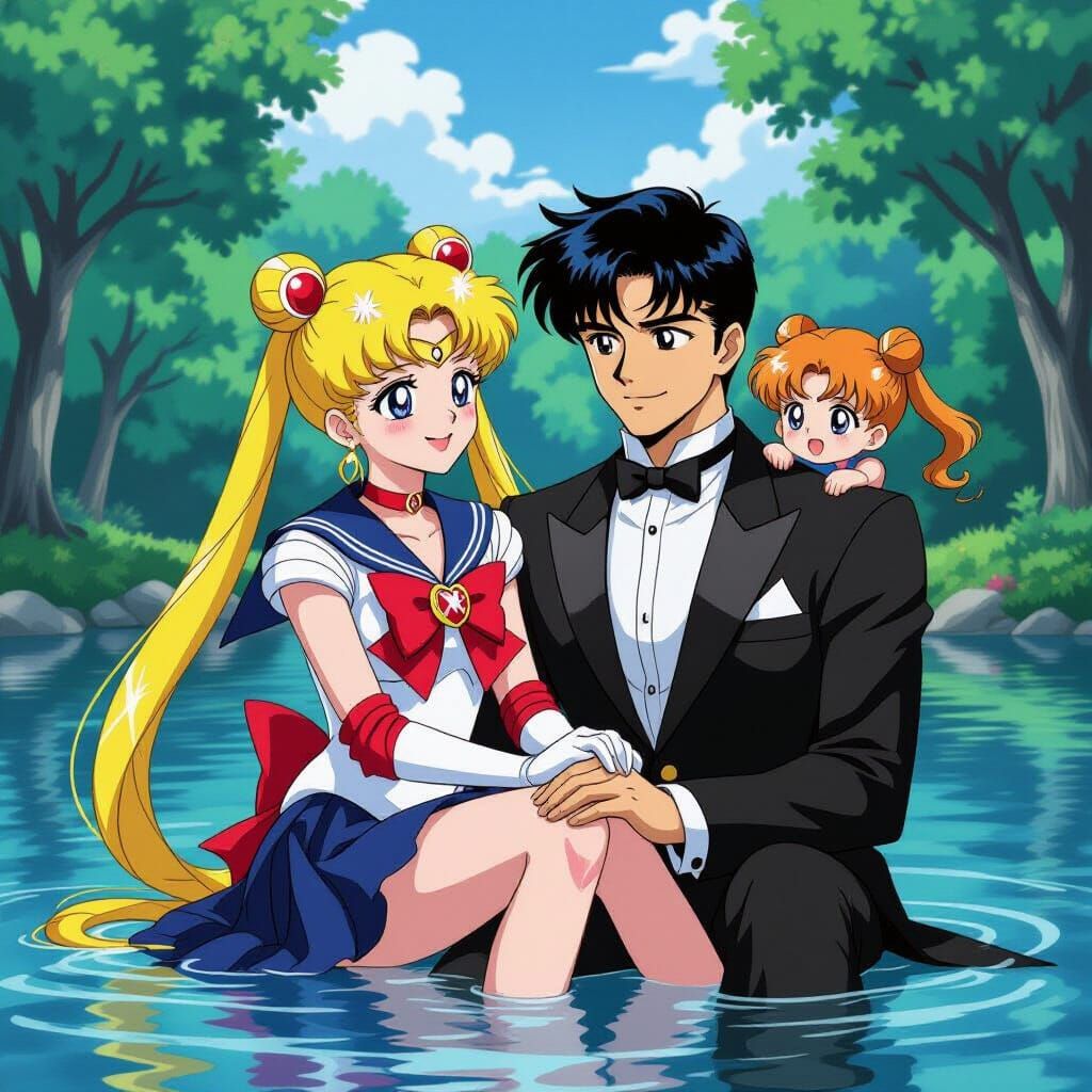 Sailor Moon: Usagi and Mamoru's Lakeside Romance